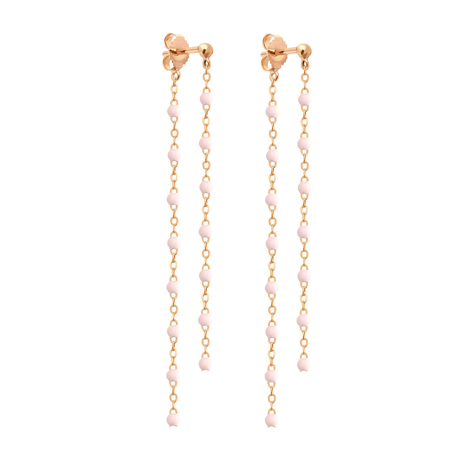 Gigi Clozeau - Boucles d'oreilles Dansantes Classique Gigi blanche, or rose