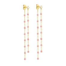 Gigi Clozeau - Boucles d'oreilles Dansantes Classique Gigi blush, diamants, or jaune