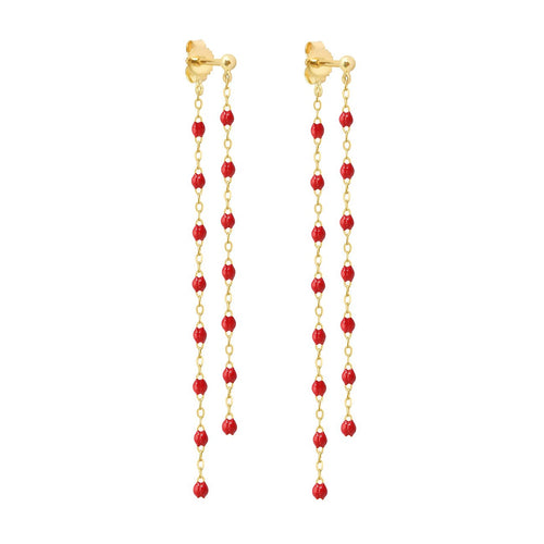 Gigi Clozeau - Boucles d'oreilles Dansantes Classique Gigi coquelicot, or jaune