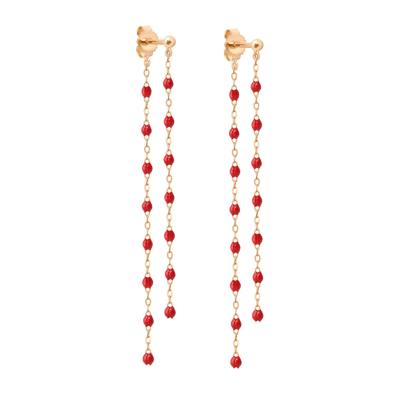 Gigi Clozeau - Boucles d'oreilles Dansantes Classique Gigi coquelicot, or rose