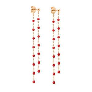 Gigi Clozeau - Boucles d'oreilles Dansantes Classique Gigi coquelicot, or rose