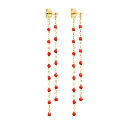 Gigi Clozeau - Boucles d'oreilles Dansantes Classique Gigi corail, or jaune