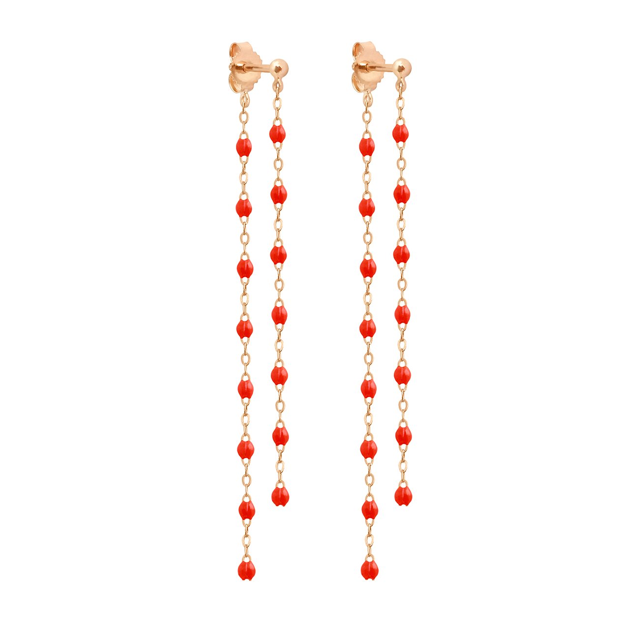 Gigi Clozeau - Boucles d'oreilles Dansantes Classique Gigi corail, or rose