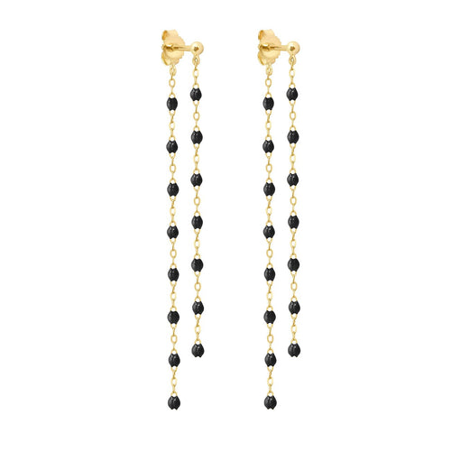 Gigi Clozeau - Boucles d'oreilles Dansantes Classique Gigi noire, or jaune