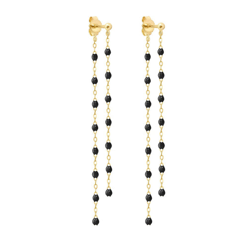 Gigi Clozeau - Boucles d'oreilles Dansantes Classique Gigi noire, or jaune