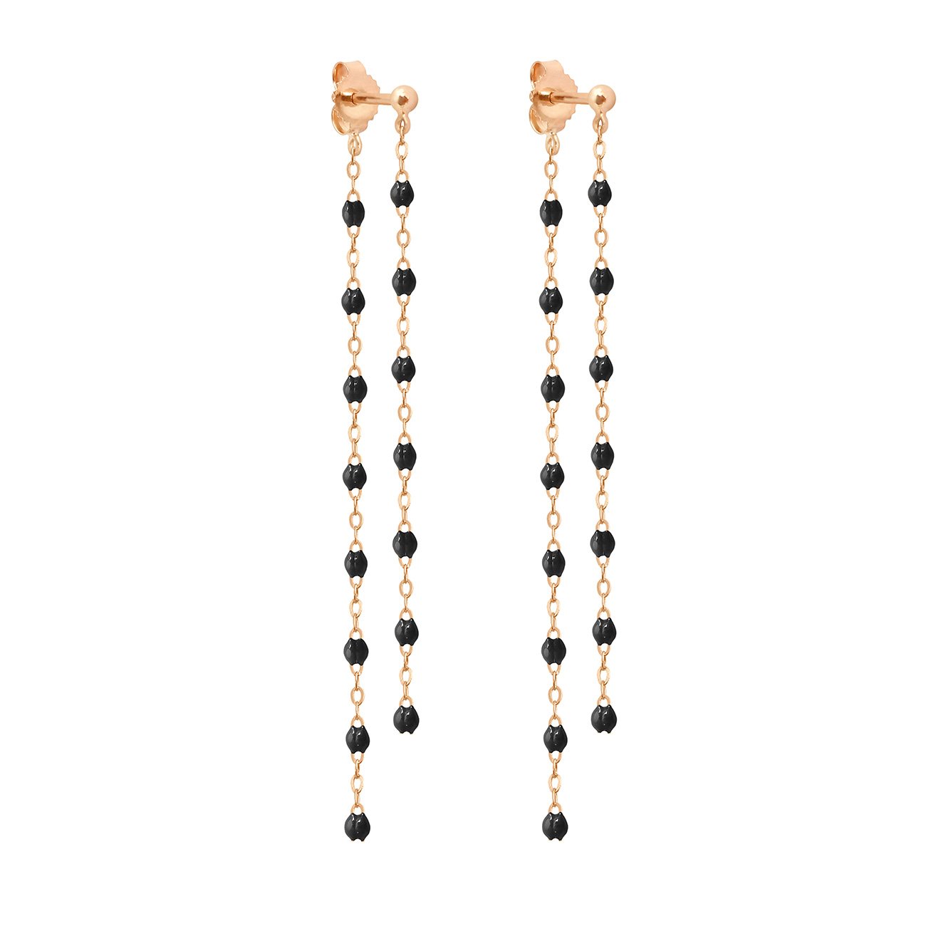 Gigi Clozeau - Boucles d'oreilles Dansantes Classique Gigi noire, or rose