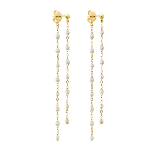 Gigi Clozeau - Boucles d'oreilles Dansantes Classique Gigi opale, or jaune