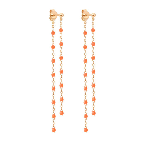 Gigi Clozeau - Boucles d'oreilles Dansantes Classique Gigi orange fluo, or rose