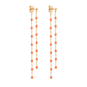 Gigi Clozeau - Boucles d'oreilles Dansantes Classique Gigi orange fluo, or rose