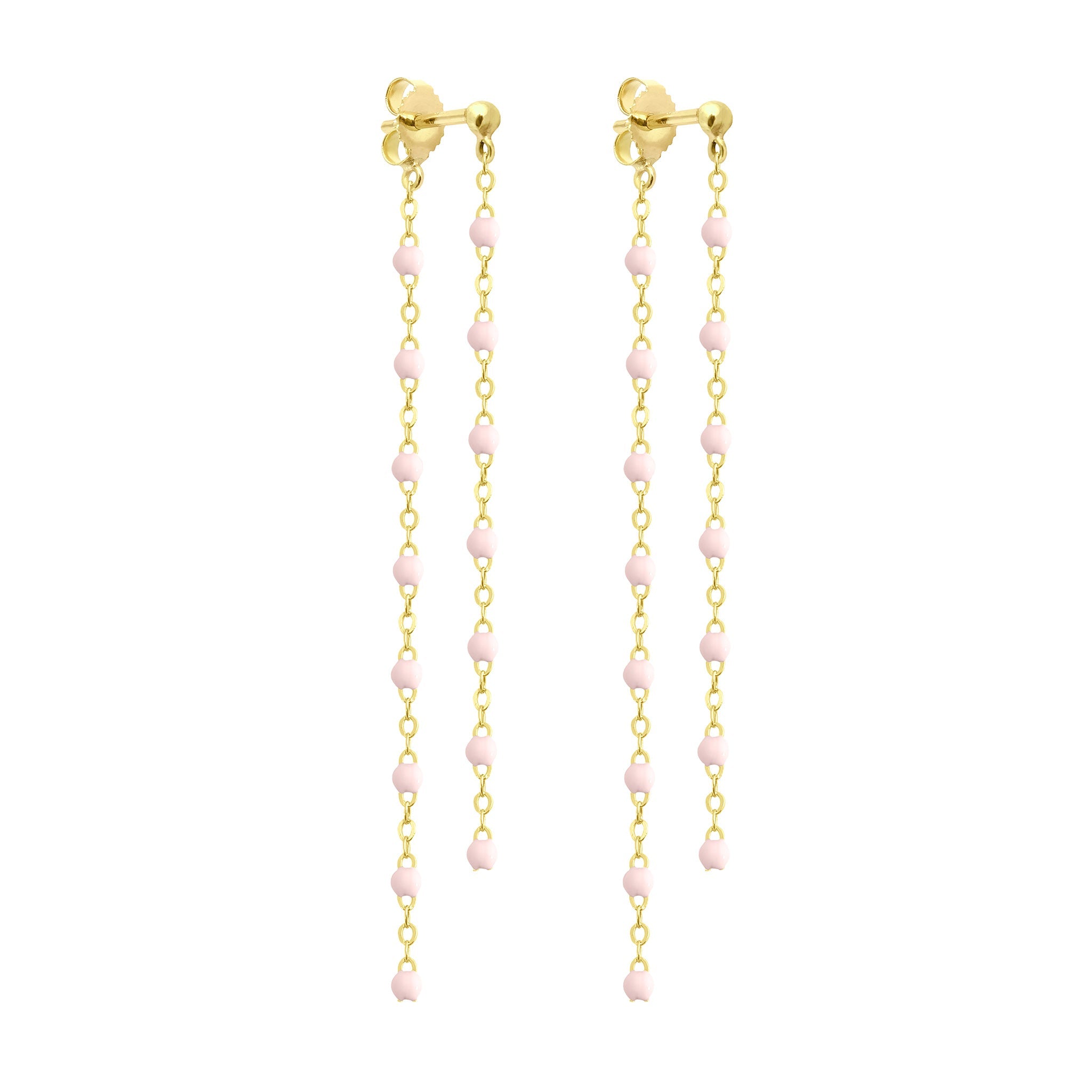 Gigi Clozeau - Boucles d'oreilles Dansantes Classique Gigi rose bébé, or jaune