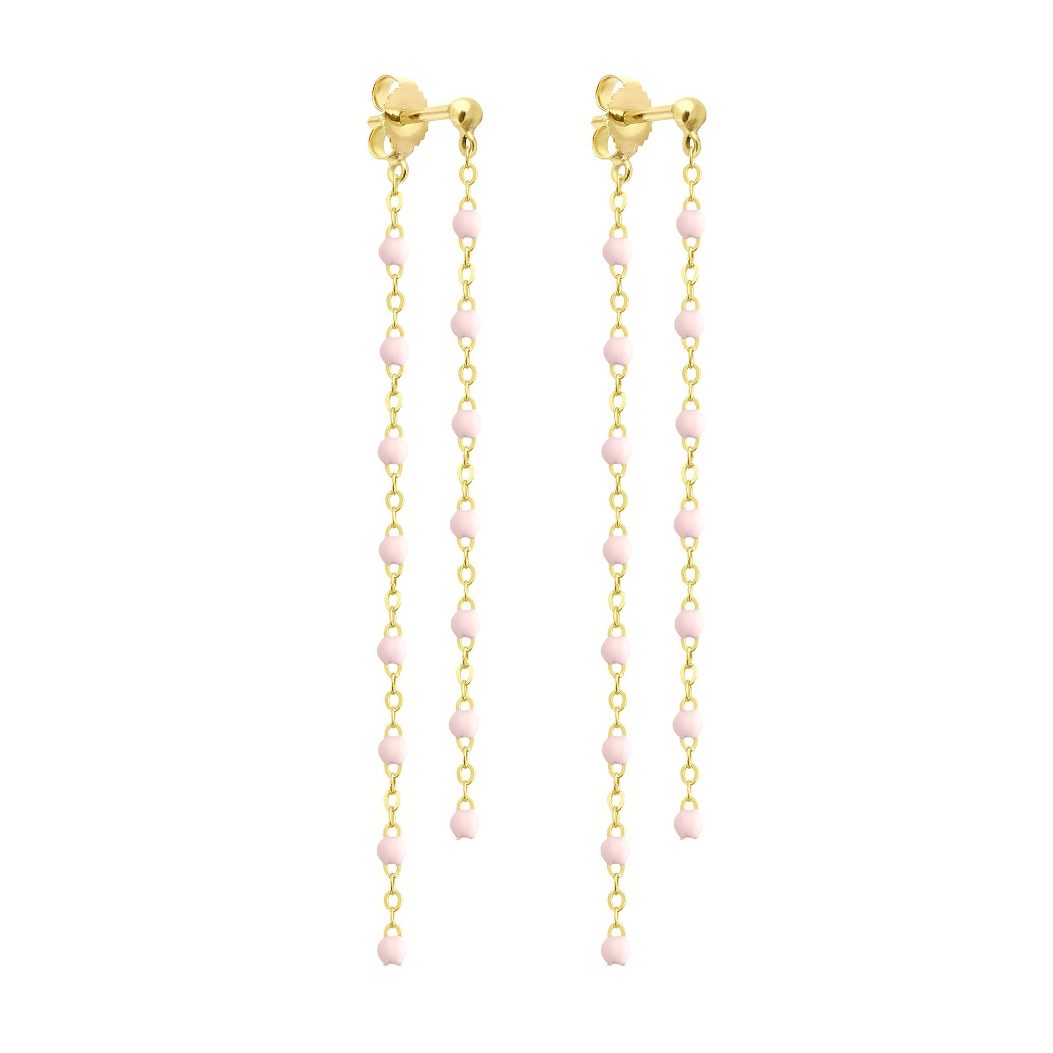 Gigi Clozeau - Boucles d'oreilles Dansantes Classique Gigi rose bébé, or jaune