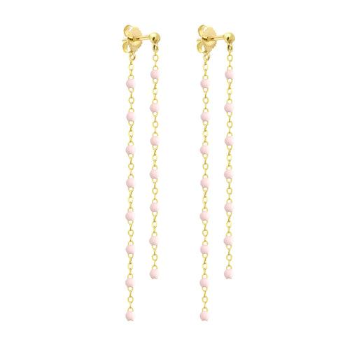 Gigi Clozeau - Boucles d'oreilles Dansantes Classique Gigi rose bébé, or jaune