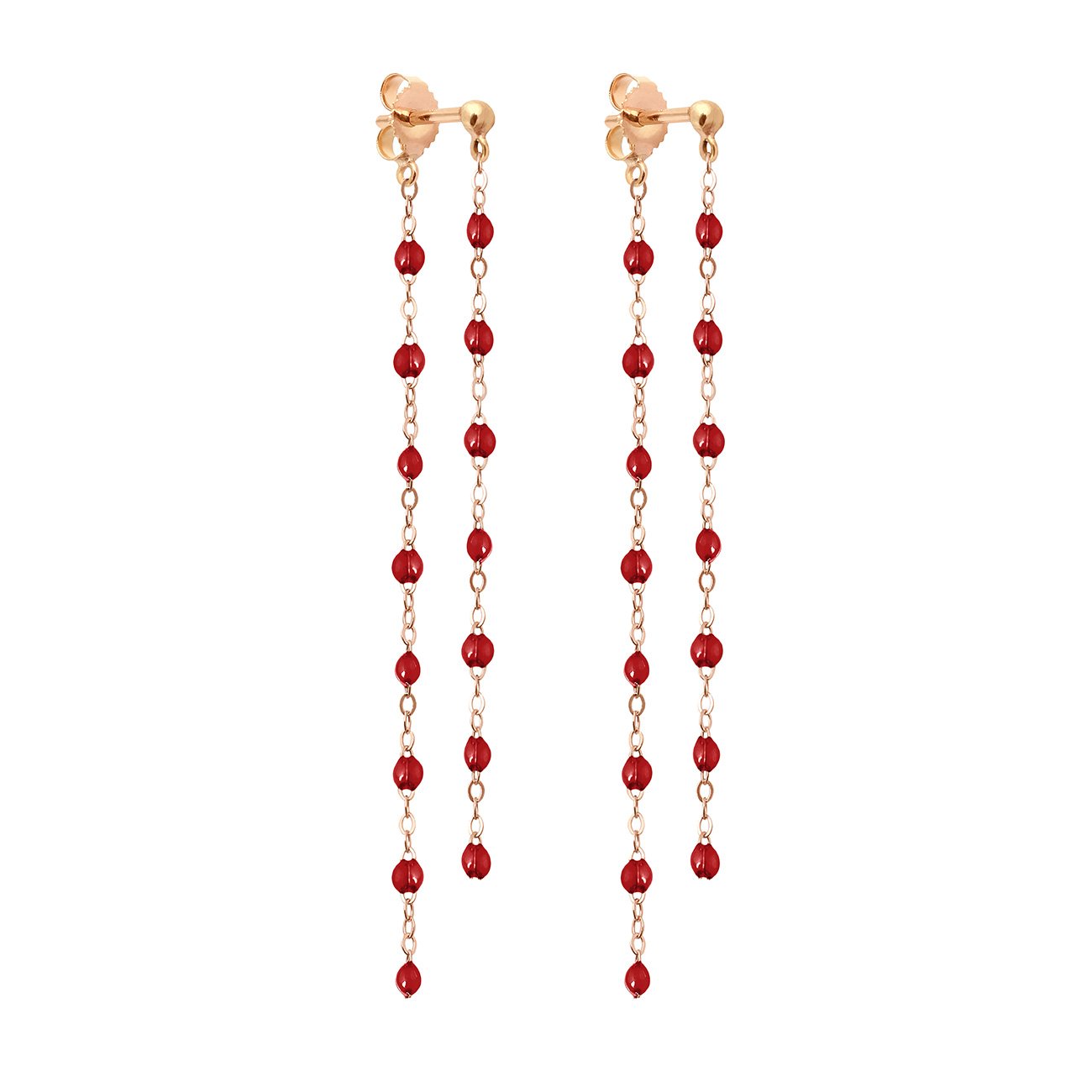 Boucles D'oreilles Clou Dahlia En Acrylique Rouge - Moderne Et Léger - Neuf Sans Emballage