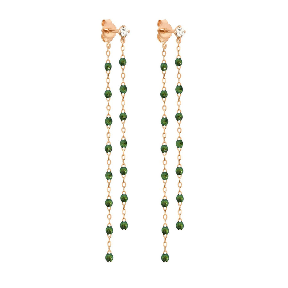 Gigi Clozeau - Boucles d'oreilles Dansantes Classique Gigi scarabée, diamants, or rose