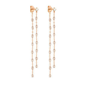 Gigi Clozeau - Boucles d'oreilles Dansantes Classique Gigi sparkle, diamants, or rose