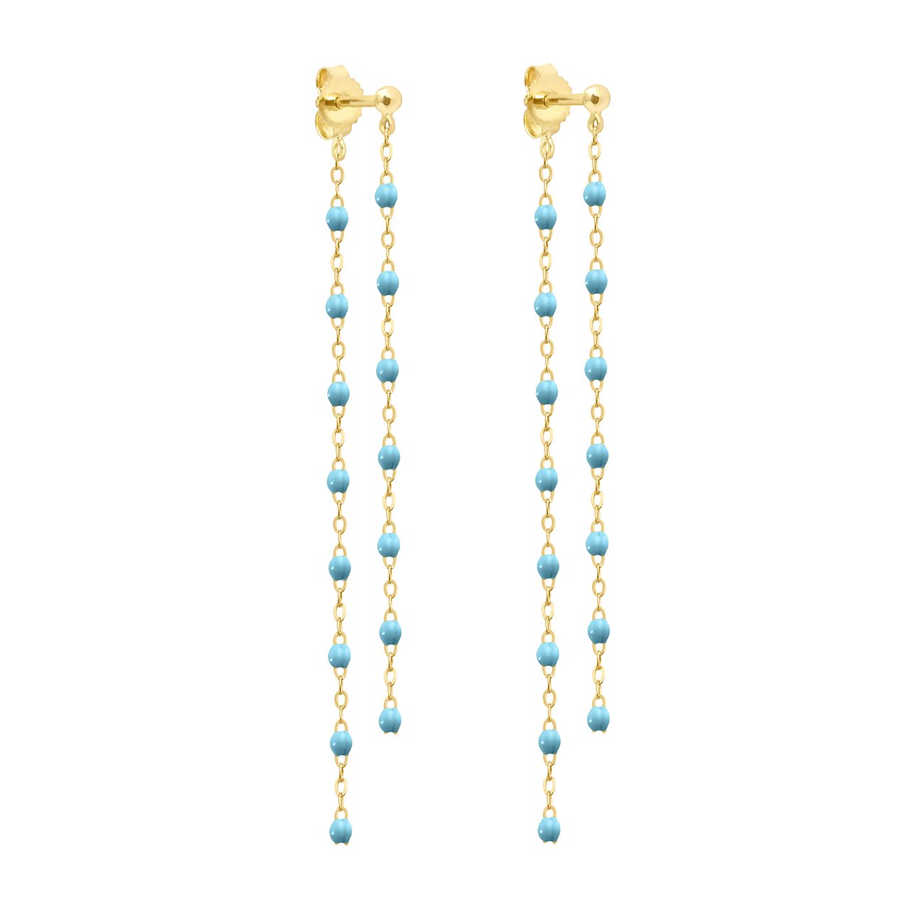 Gigi Clozeau - Boucles d'oreilles Dansantes Classique Gigi turquoise, or jaune