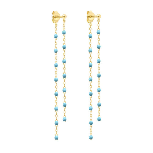 Gigi Clozeau - Boucles d'oreilles Dansantes Classique Gigi turquoise, or jaune