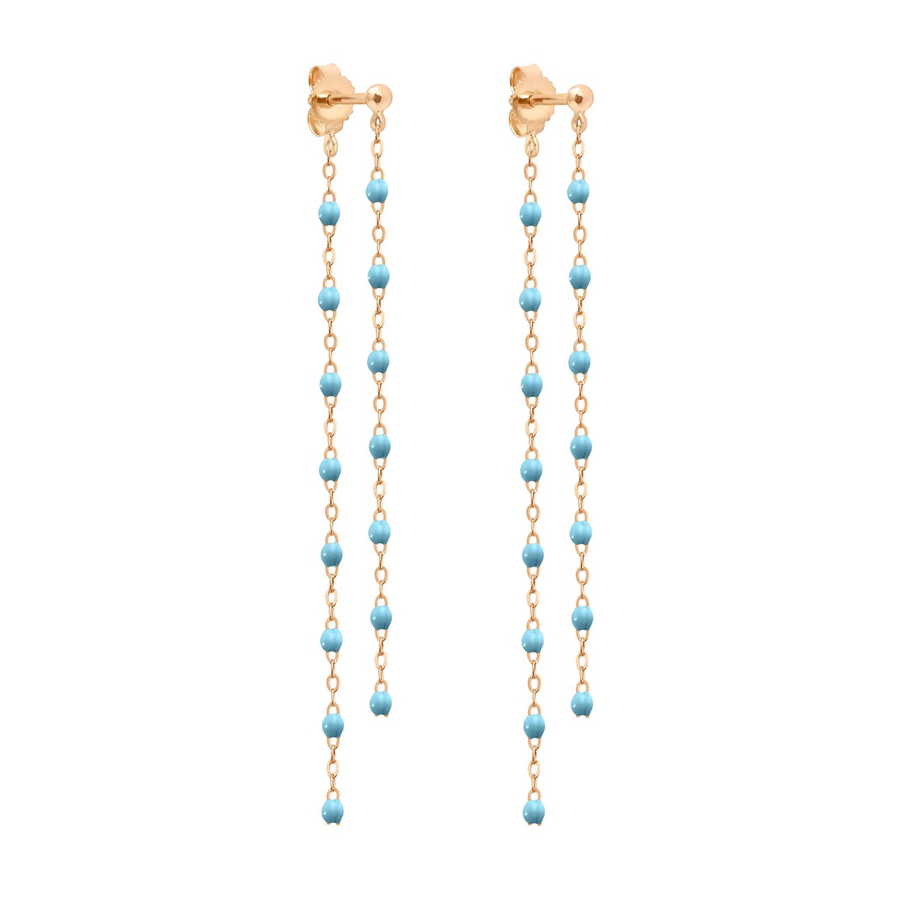 Gigi Clozeau - Boucles d'oreilles Dansantes Classique Gigi turquoise, or rose