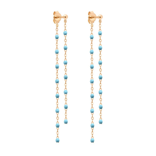 Gigi Clozeau - Boucles d'oreilles Dansantes Classique Gigi turquoise, or rose