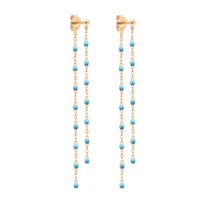 Gigi Clozeau - Boucles d'oreilles Dansantes Classique Gigi turquoise, or rose