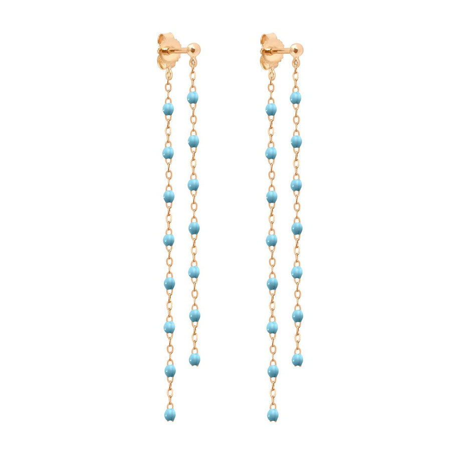 Gigi Clozeau - Boucles d'oreilles Dansantes Classique Gigi turquoise, or rose