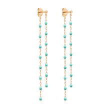 Gigi Clozeau - Boucles d'oreilles Dansantes Classique Gigi vert d'eau, or rose