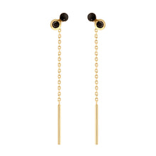 Gigi Clozeau - Boucles d'oreilles Dot, spinelle noire, or jaune
