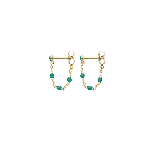 Gigi Clozeau - Boucles d'oreilles émeraude Classique Gigi, or jaune