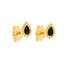 Gigi Clozeau - Boucles d'oreilles Lucky Cashmere noire, or jaune