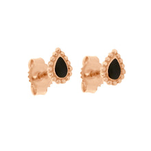 Gigi Clozeau - Boucles d'oreilles Lucky Cashmere noire, or rose