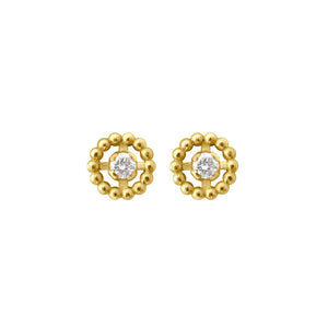 Gigi Clozeau - Boucles d'oreilles Lucky Puce diamants, or jaune