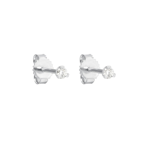 Gigi Clozeau - Boucles d'oreilles mini Puce, diamants, or blanc
