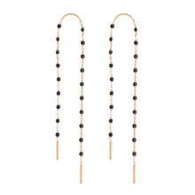 Gigi Clozeau - Boucles d'oreilles noire Mini Gigi, or rose