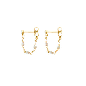 Gigi Clozeau - Boucles d'oreilles opale Classique Gigi, or jaune