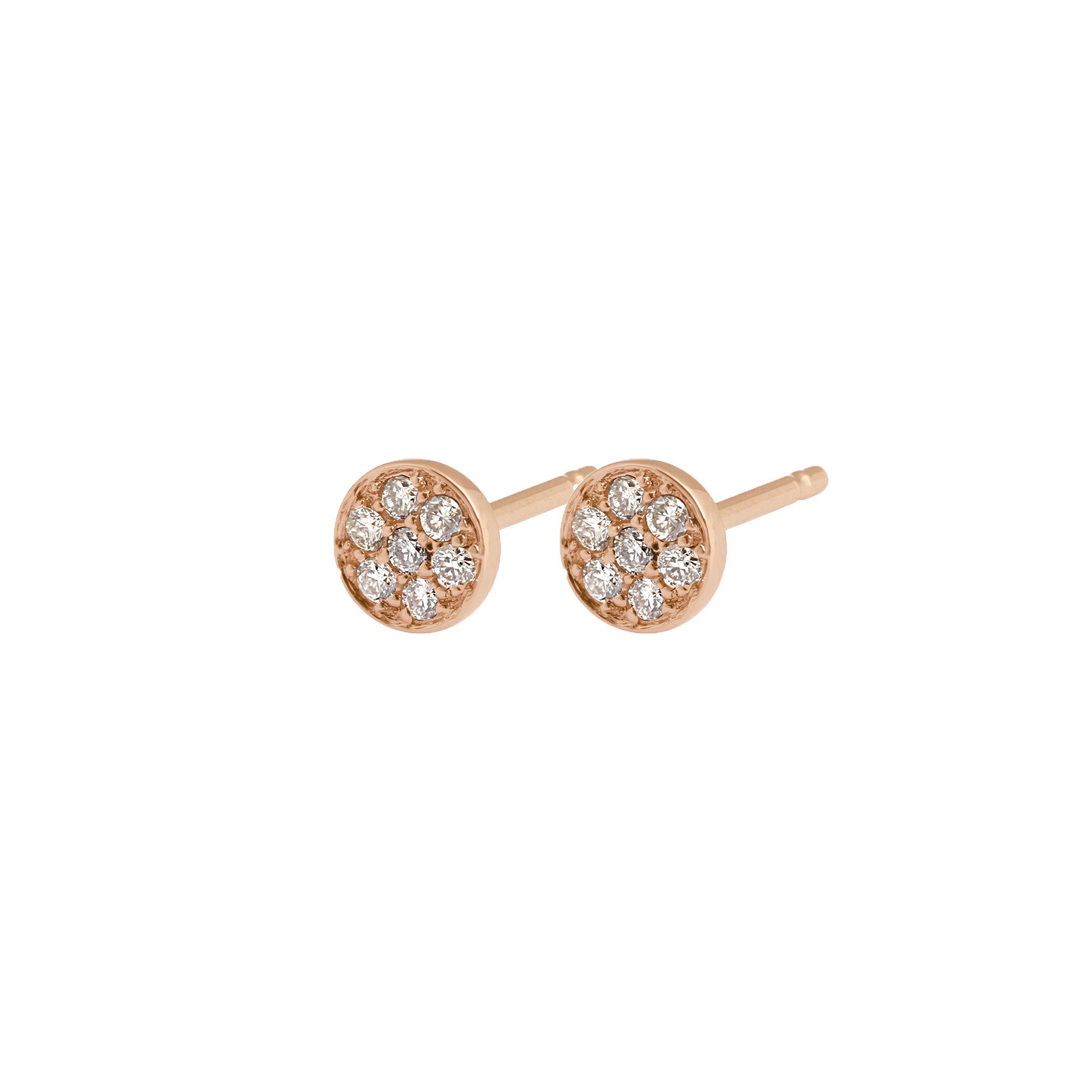 Gigi Clozeau - Boucles d'oreilles Puce, diamants, or rose