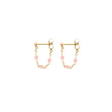 Gigi Clozeau - Boucles d'oreilles rose bébé Classique Gigi, or jaune