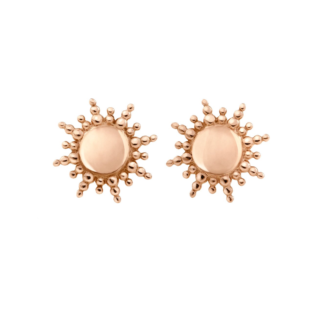 Gigi Clozeau - Boucles d'oreilles Soleil, or rose