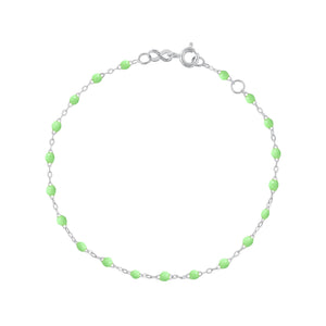 Gigi Clozeau - Bracelet anis Classique Gigi, or blanc, 18 cm