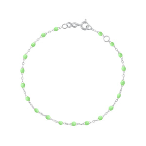 Gigi Clozeau - Bracelet anis Classique Gigi, or blanc, 19 cm