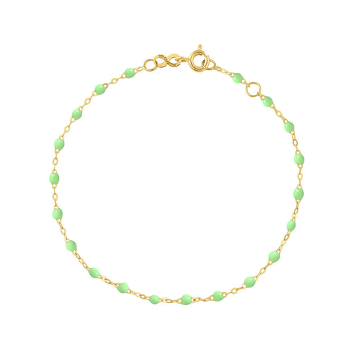 Gigi Clozeau - Bracelet anis Classique Gigi, or blanc, 15 cm