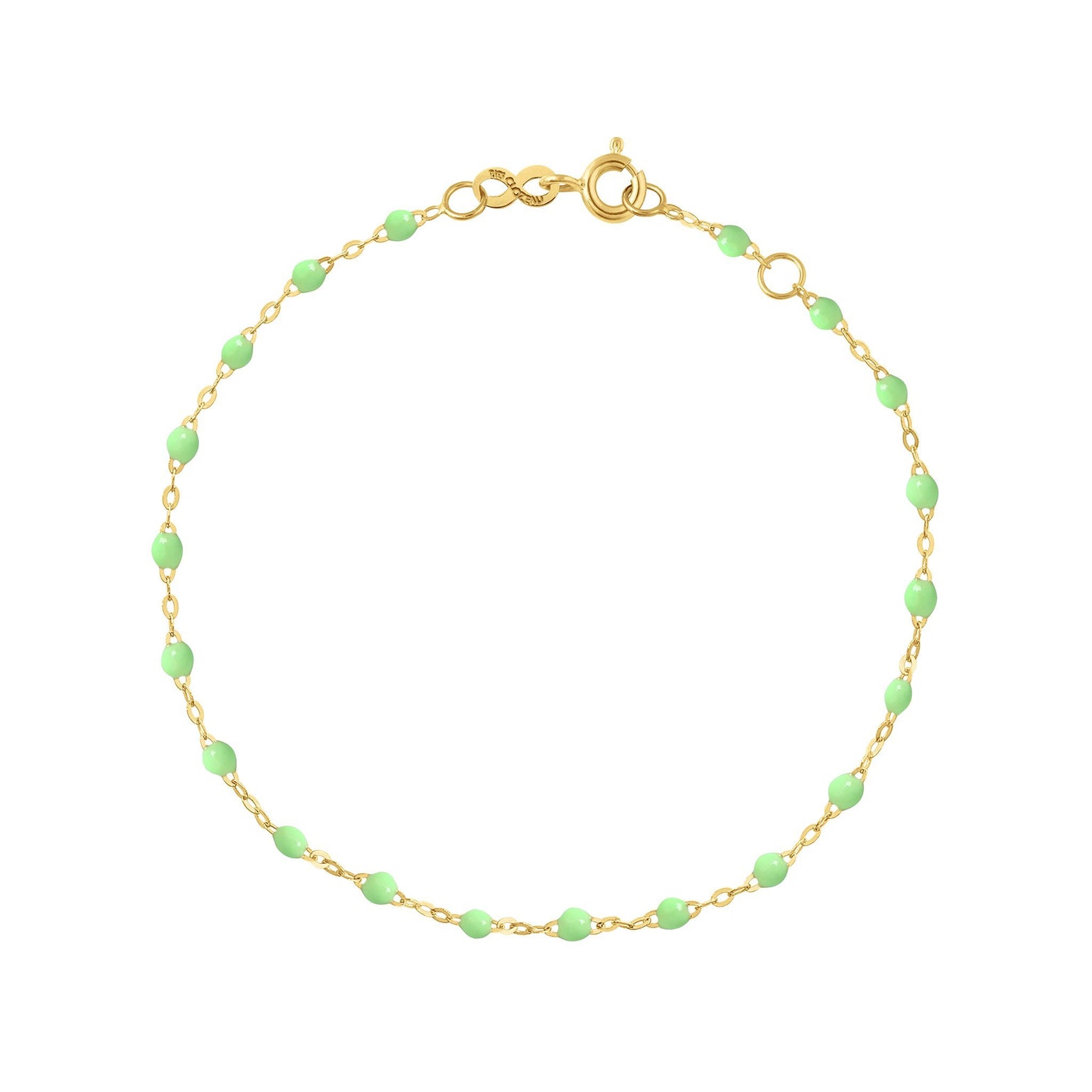 Gigi Clozeau - Bracelet anis Classique Gigi, or blanc, 15 cm