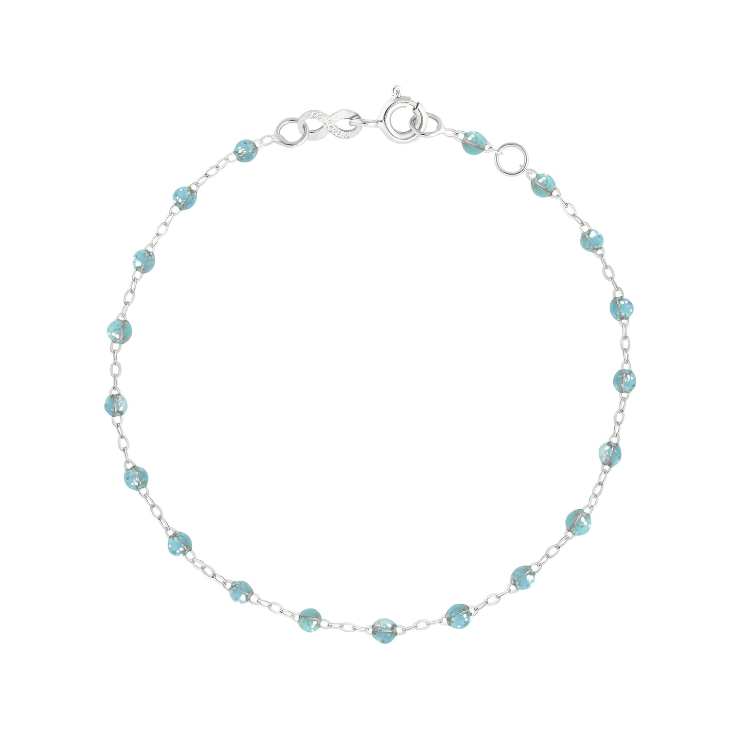 Gigi Clozeau - Bracelet aqua Classique Gigi, or blanc, 15 cm