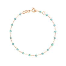 Gigi Clozeau - Bracelet aqua Classique Gigi, or rose, 17 cm