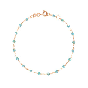 Gigi Clozeau - Bracelet aqua Classique Gigi, or rose, 17 cm