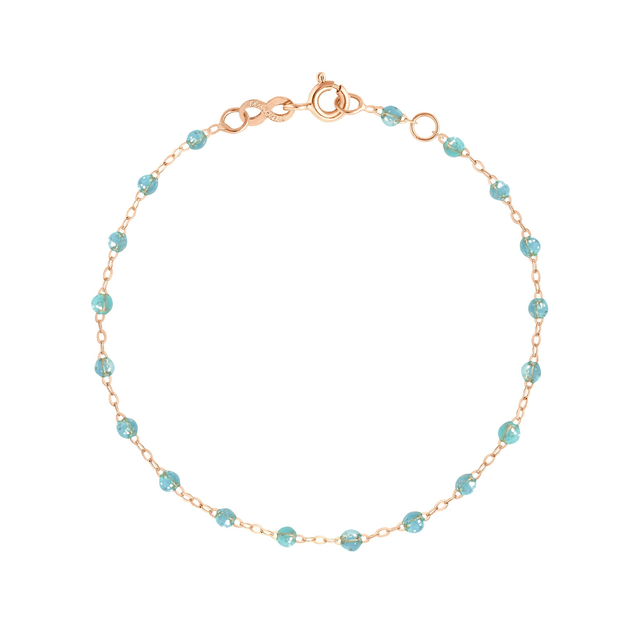 Gigi Clozeau - Bracelet aqua Classique Gigi, or rose, 18 cm