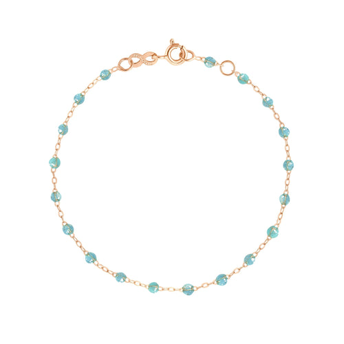 Gigi Clozeau - Bracelet aqua Classique Gigi, or rose, 19 cm