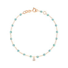 Gigi Clozeau - Bracelet aqua Gigi Suprême, or rose, 1 diamant, 17 cm