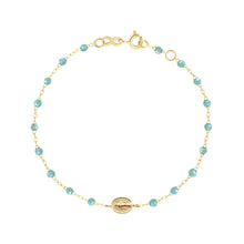 Gigi Clozeau - Bracelet aqua Madone or jaune, 17 cm