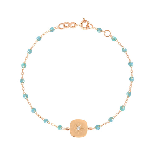 Gigi Clozeau - Bracelet aqua Miss Gigi diamant, or rose, 17 cm