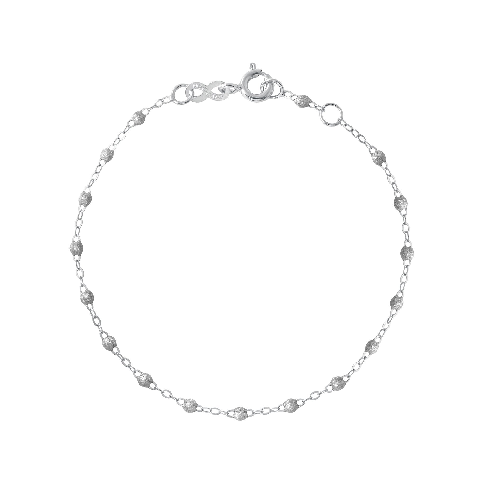 Gigi Clozeau - Bracelet argent Classique Gigi, or blanc, 18 cm
